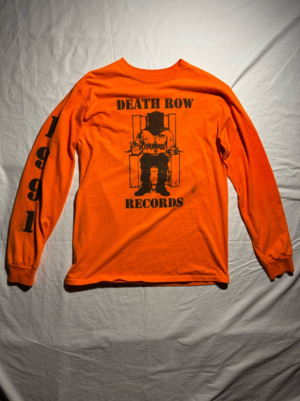 Death Row Records T-Shirt Rap Tee Screen Stars Long Sleeve Size Medium